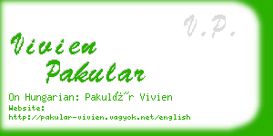 vivien pakular business card